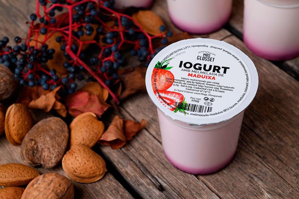 Iogurt de maduixa, pack de 4 unitats